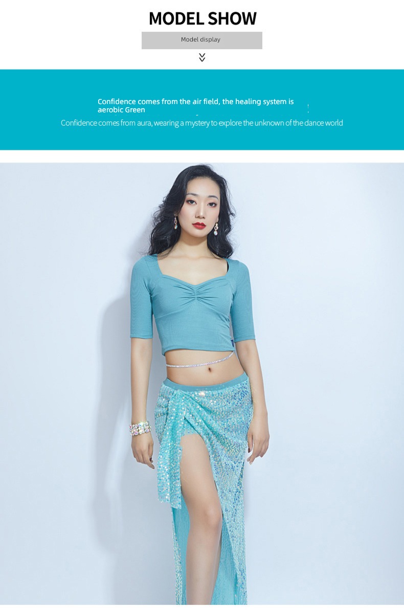 Gorgeous and unique Spring and summer Sequins skirt jacket Belly Dance