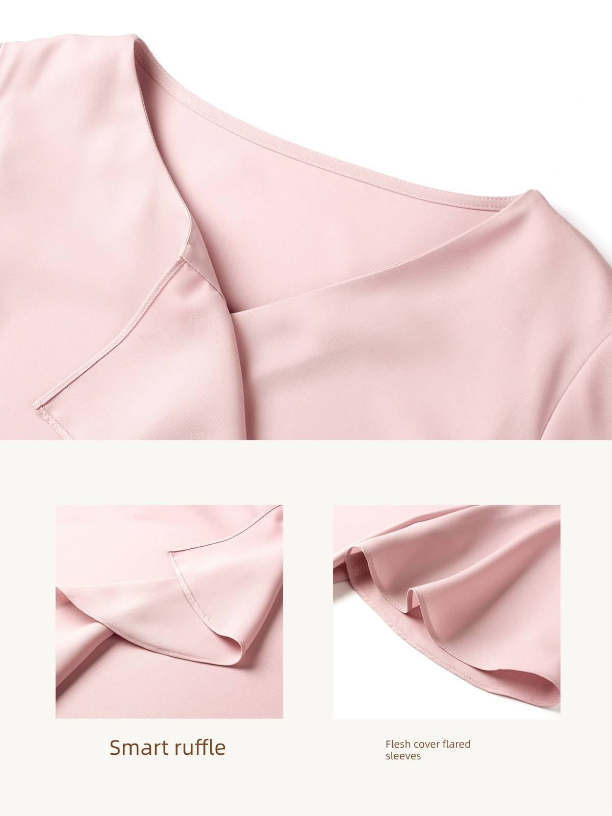 unique Sense of design Age reduction Ruffles Short sleeve Small shirt