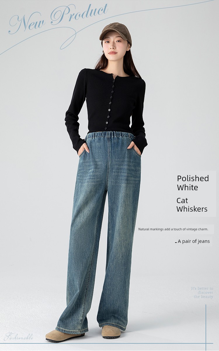 Maternity Pants for Autumn 2026, New Straight-Leg Jeans Without Belly Support, Non-Tightening Pants, Wide-Leg Pants for Fall and Winter — 1