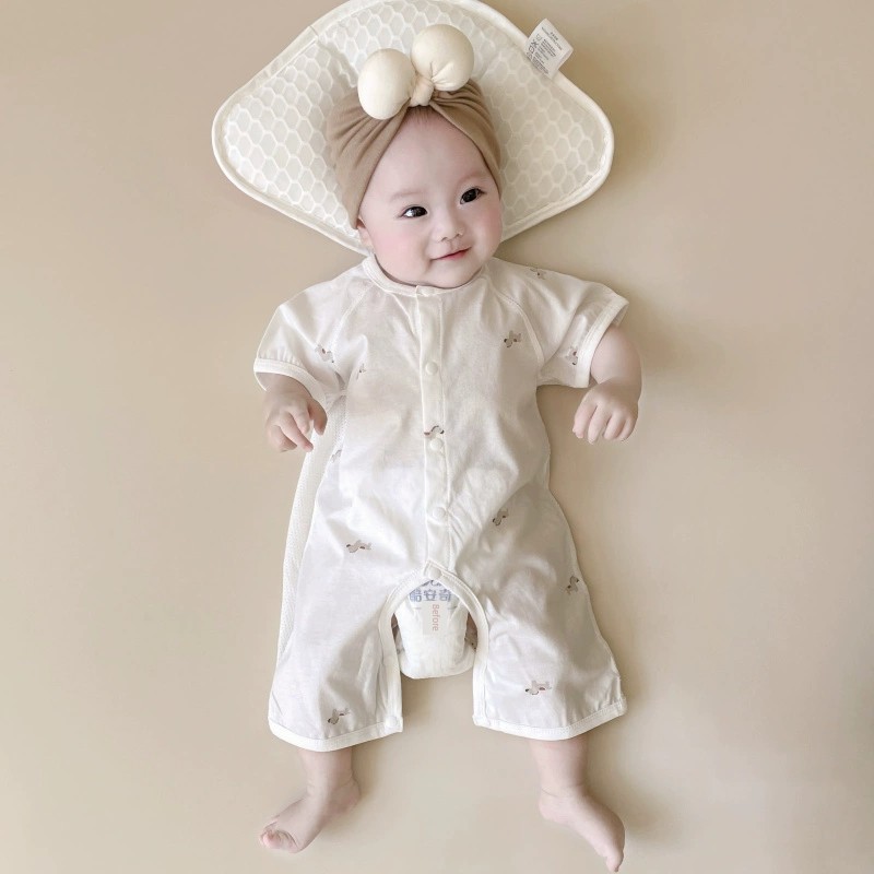 Summer Pure Cotton Cardigan Homewear Children's Jumpsuit — 10