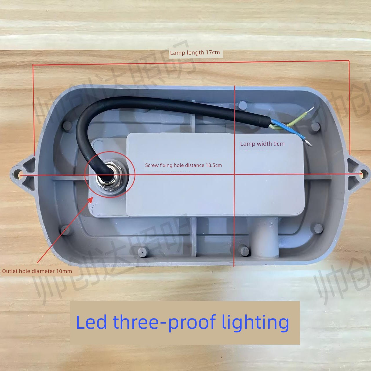 Specialized Three-Proof Lamp for Hotel Kitchen Range Hoods, Commercial Use, Oil-Proof, Waterproof, Explosion-Proof, High-Temperature Resistant, Led Lighting for Smoke Hoods