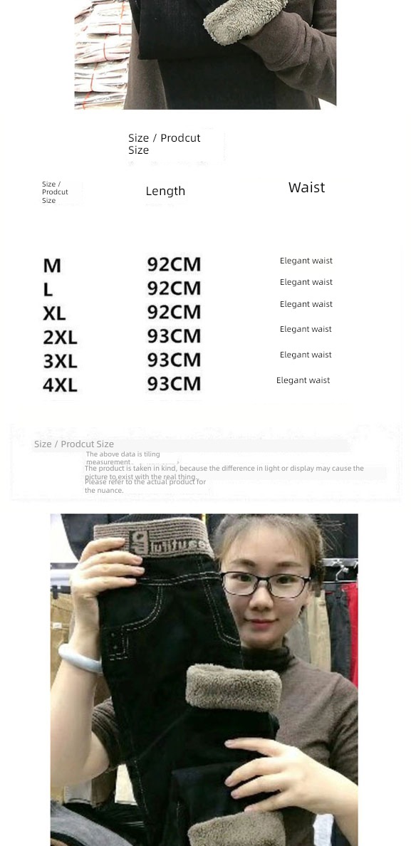 High waist Autumn and winter keep warm Show thin Little feet Nine points Jeans