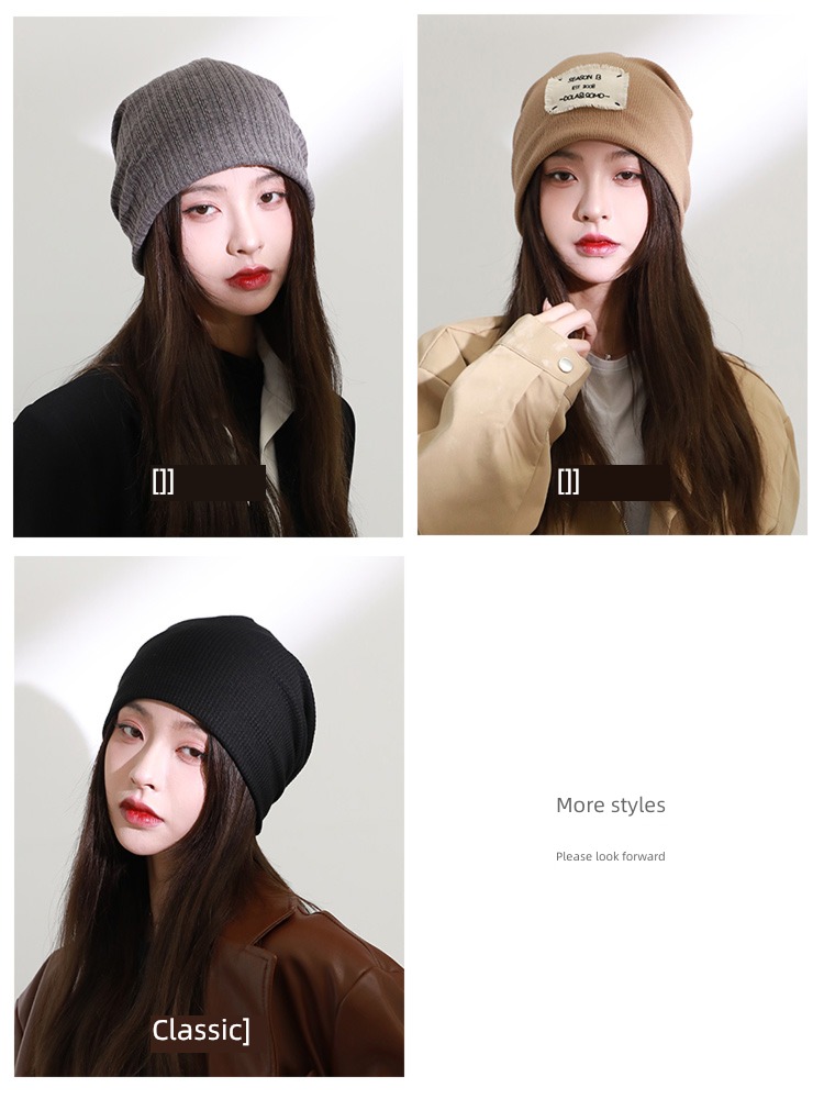 Mei Ou Hui Autumn and winter Wool Baotou easy female Pile cap