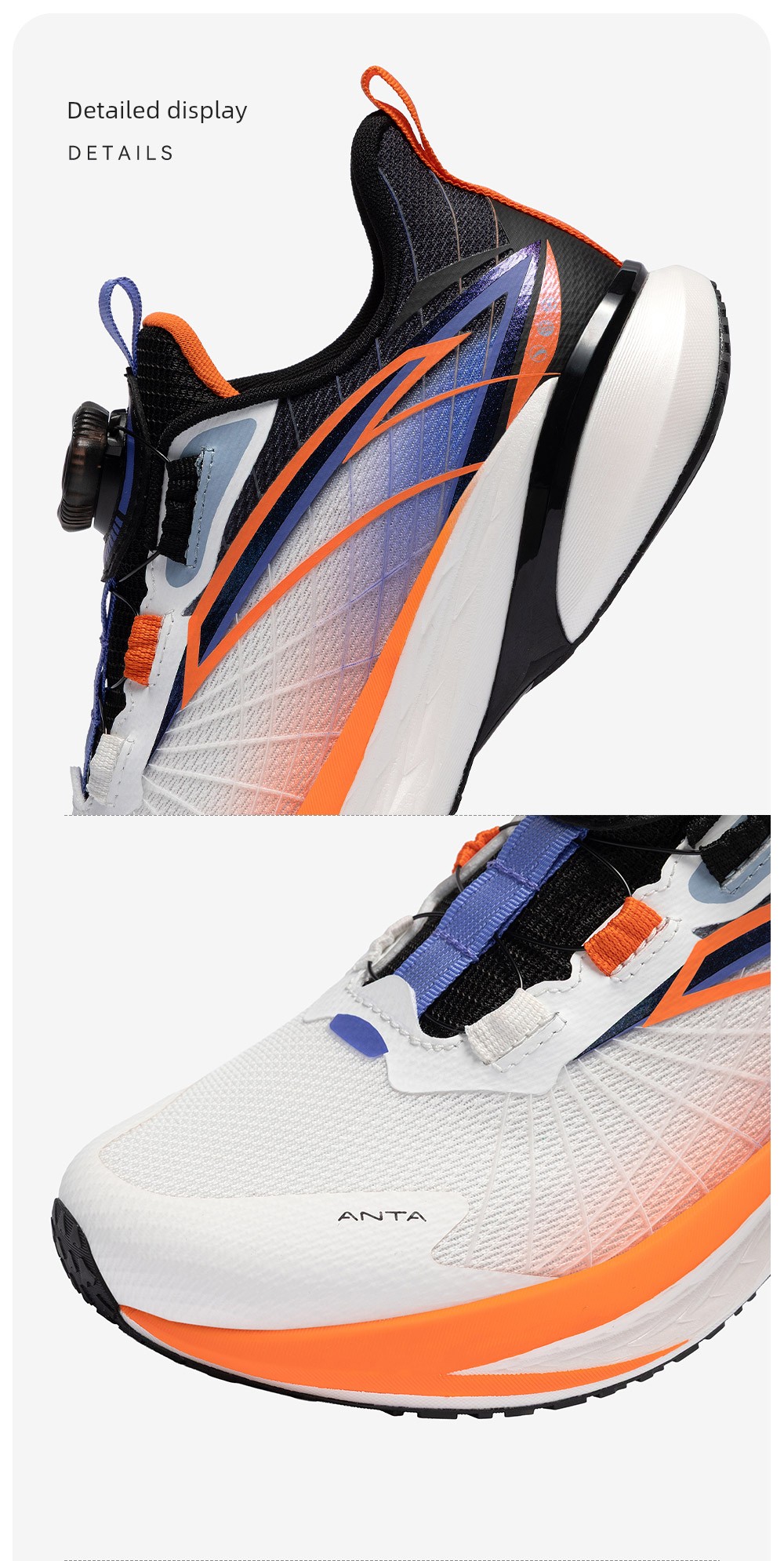 Anta Children's Wave 4 Running Shoes 2026 Summer New Breathable Professional Physical Test Running Shoes for Boys and Girls Youth Shoes — 59