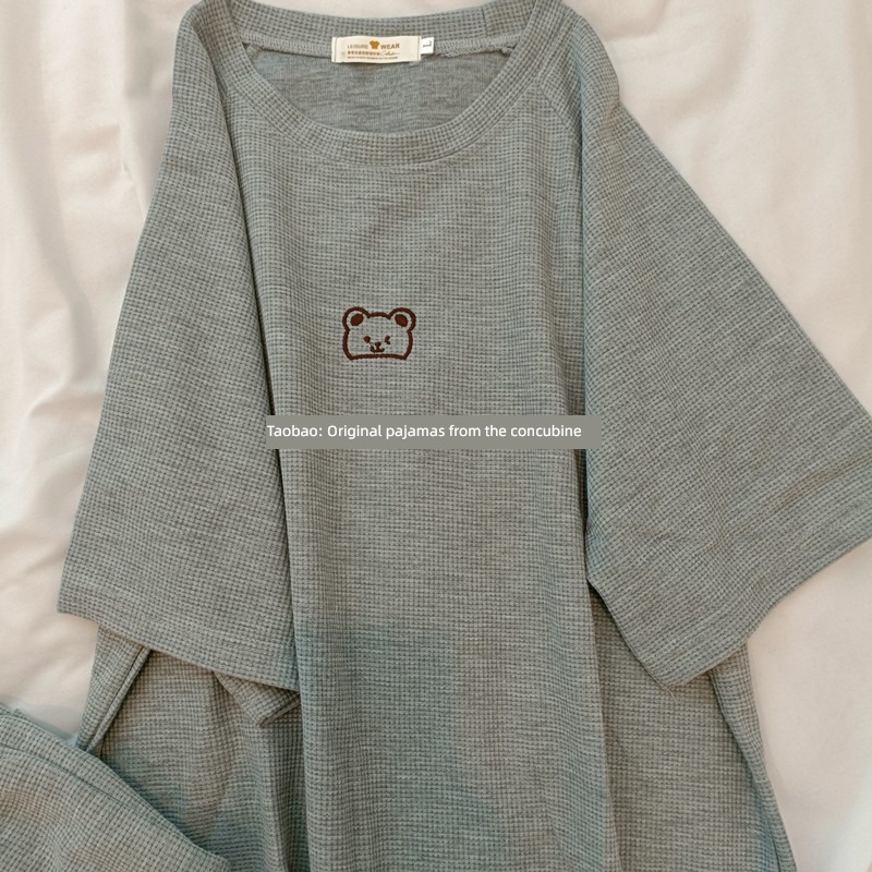 solar system pure cotton Wolfgang Bear Short sleeve female pajamas