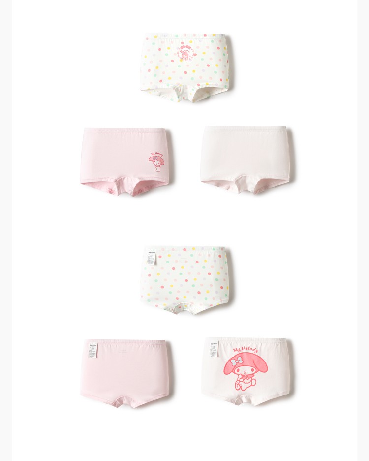 Balabala Children's Underwear, All-Cotton, Class A, Girls' Boxer Shorts, Toddler and Big Kids' Four-Corner Briefs, Baby-Friendly, Non-Binding — 47
