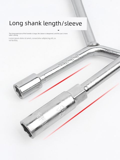 Y-shaped three-fork sleeve wrench multi-function extended motorcycle triangle hand tool set