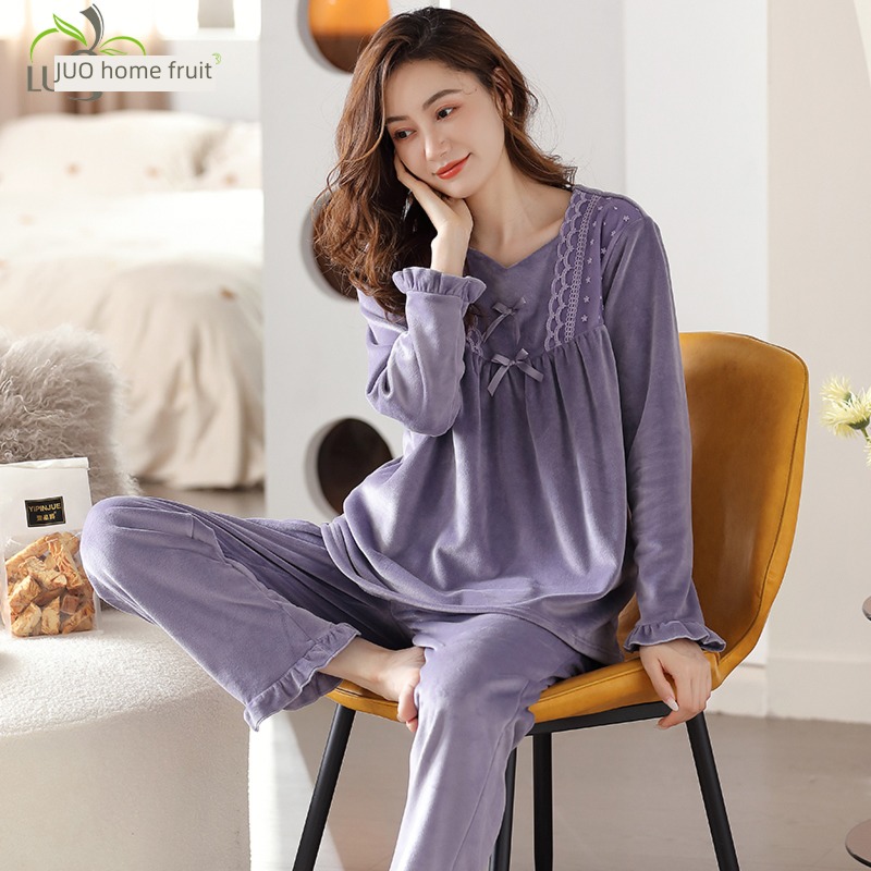 winter keep warm female Flannel Can be worn out leisure wear