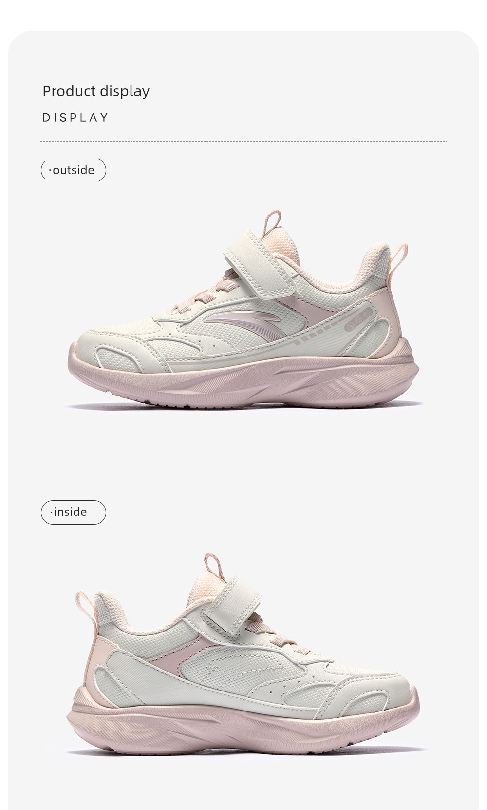 Anta Kids' Sports Shoes for Girls, 2026 Autumn Toddler Running Shoes, Baby Girl Shoes, Girls' Running Shoes — 38