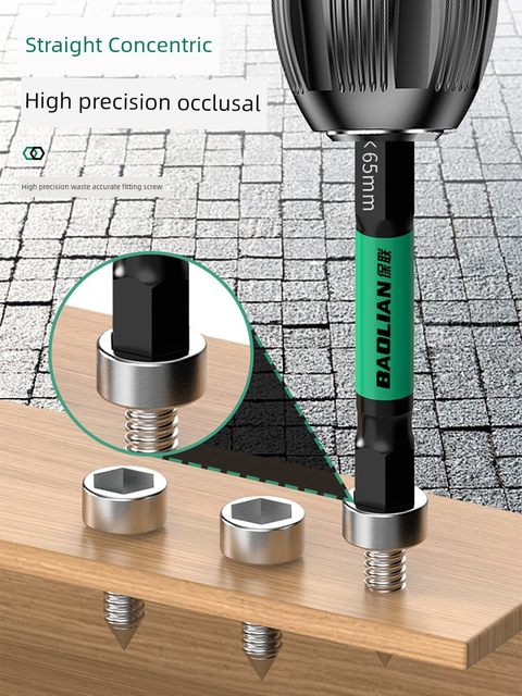 Baolian Hexagonal Hexagonal Bit Head Strong Magnetic S2 Hexagonal Steel Electric Wrench Electric Screwdriver Wind Power Drill Set