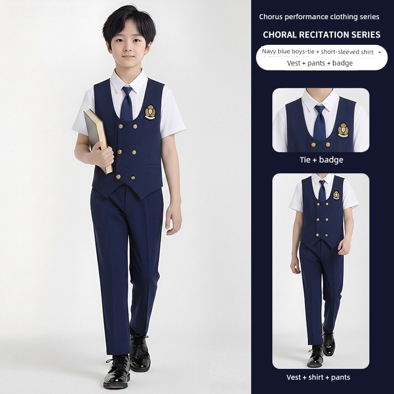 Children's Chorus Performance Costumes, Patriotic Poetry Recitation Costumes for Middle and High School Students, Elementary School Students' Speech — 3