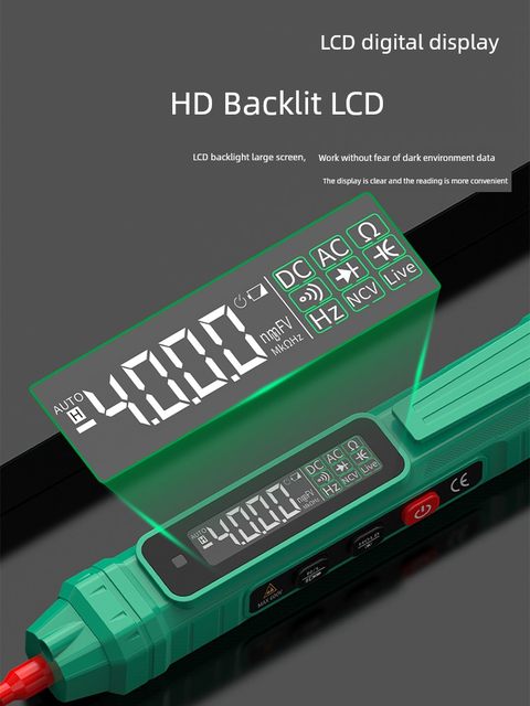 Baolian Smart Pen Multimeter Multifunctional Electric Pen Test Pen High-precision Capacitor Meter Electrician Digital Display Testing Universal Meter