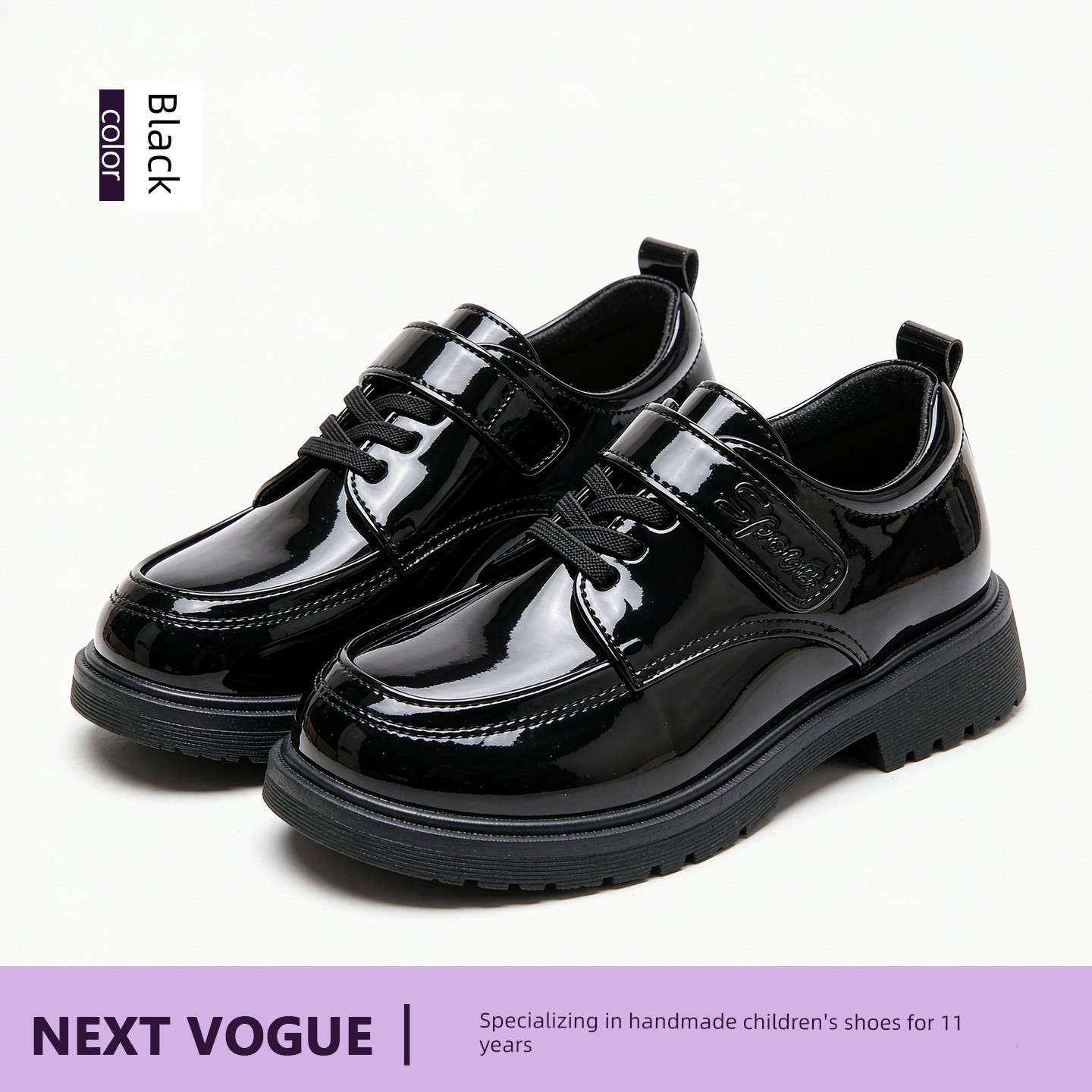 Boys' Black Leather Performance Shoes, Children's 2026 New Model, Comfortable Host-Style Shoes for Boys, Stylish and Comfortable for Long Standing — 5