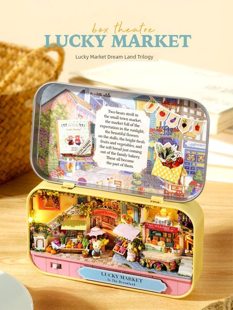 Zhiqu House DIY hut box theater handmade assembly toy house mini model birthday gift women