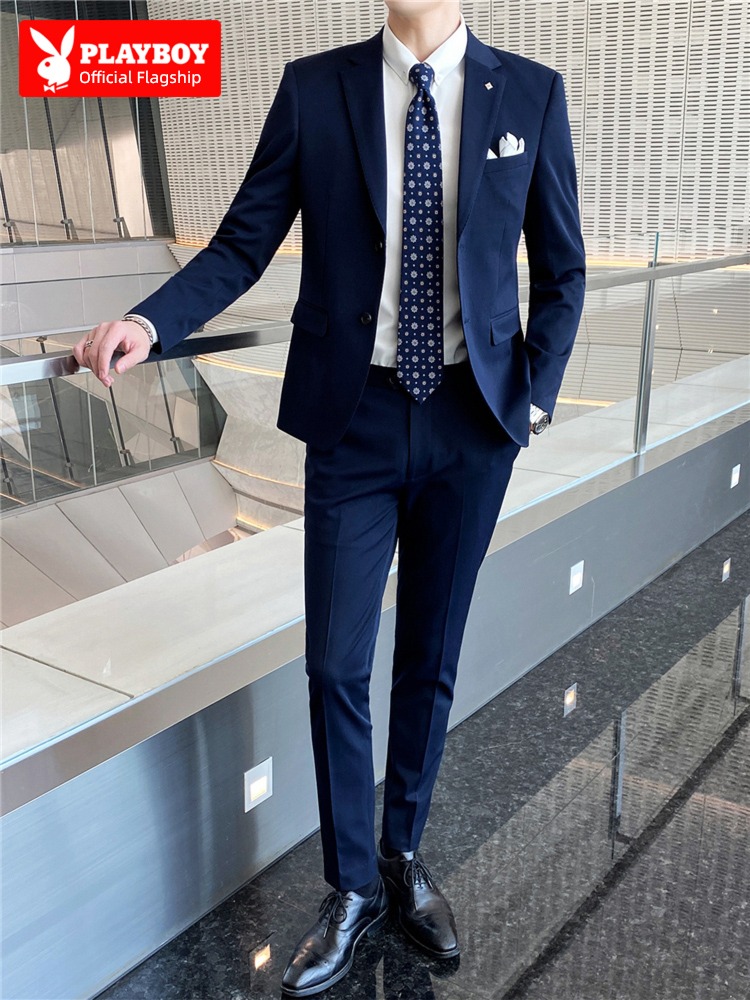 dandy Self-cultivation autumn leisure time man 's suit suit
