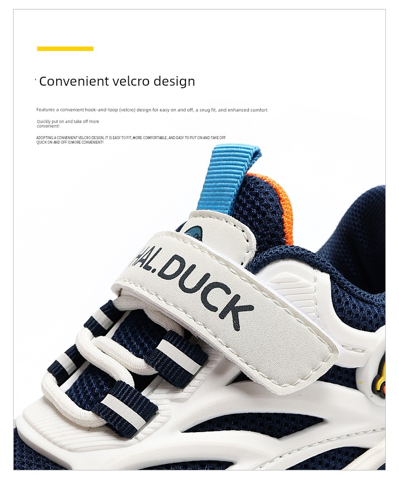 Little Yellow Duck Boys' Shoes 2026 Spring and Autumn New Model Mesh Breathable Children's Non-Slip Soft Sole Casual Girls' Sports Shoes — 7