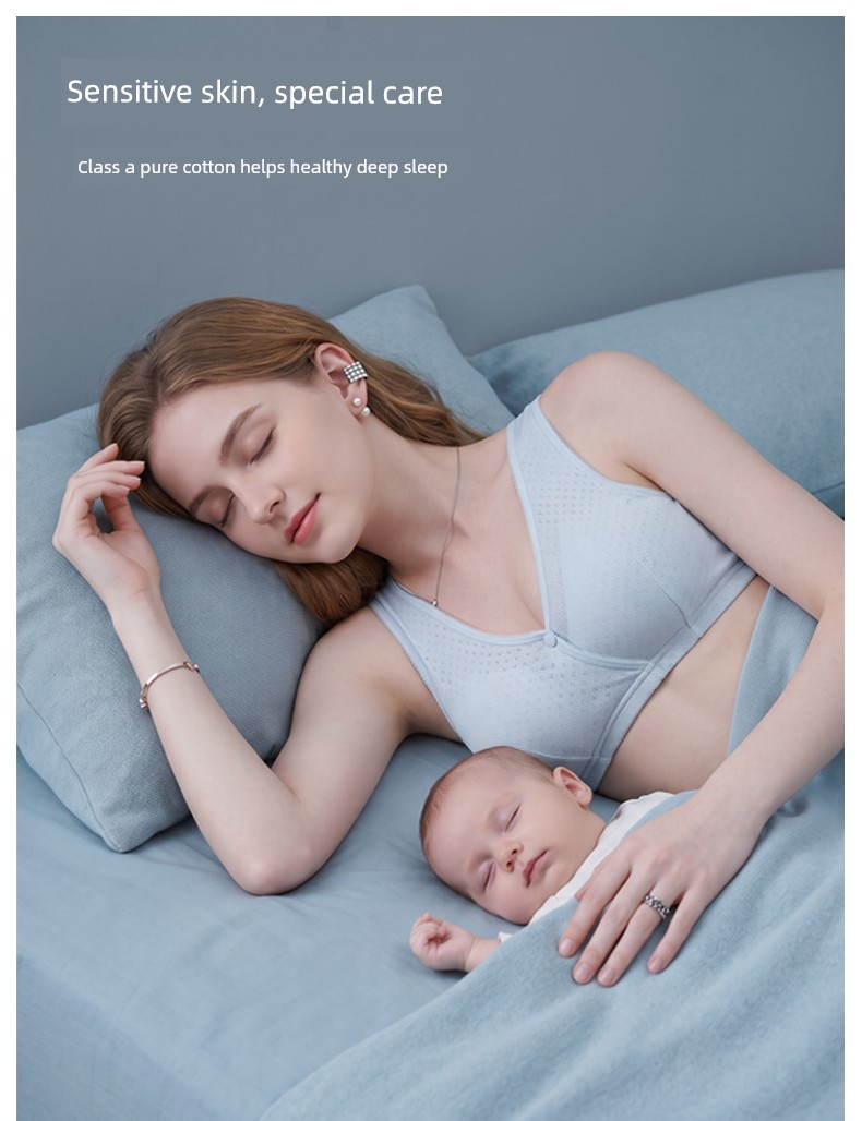 Pure Cotton Nursing Bra, Summer Thin Style, Specially Designed for Postpartum Breastfeeding, Can Be Worn during Pregnancy and Sleep, Vest-Style Bra — 2