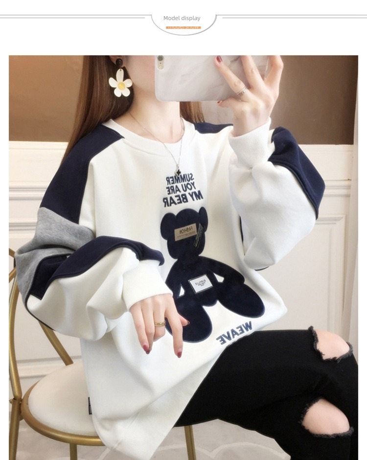 girl Spring, autumn and winter 2022 new pattern junior high school thickening Sweater