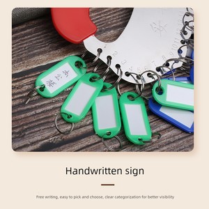 Stainless Steel Key Tray Disc Key Ring with Tag Management Storage Tool Keychain Key Holder Hanger