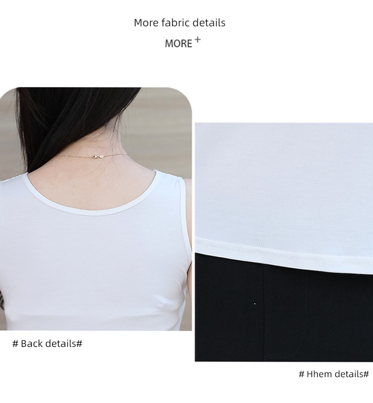 modal  Self-cultivation Inner lap Wear out Black and white vest