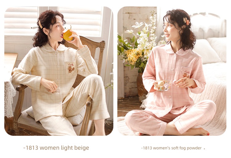 Sleep island female Sanding flannelette easy Big size lovers pajamas