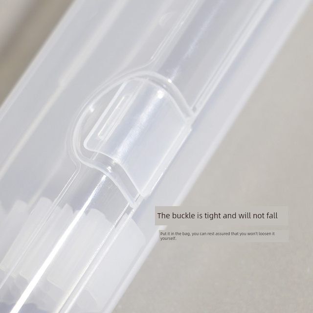 Yuman Makeup Brush Storage Box Portable Dust-proof Portable Eyeshadow Brush Eyebrow Pencil Storage Box Transparent