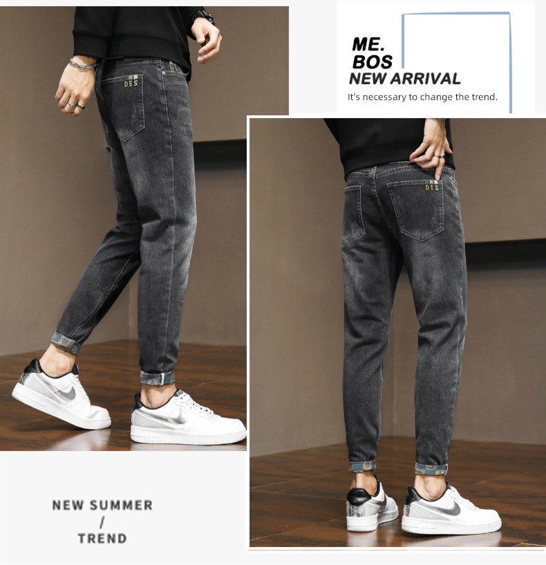 senior autumn Self-cultivation Little feet trend man Jeans