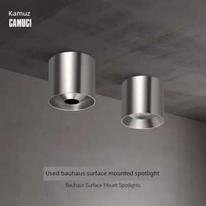 Kaimus Surface-Mounted Stainless Steel Spotlight Bauhaus Silver Vintage Ceiling Light Industrial Style Living Room Light