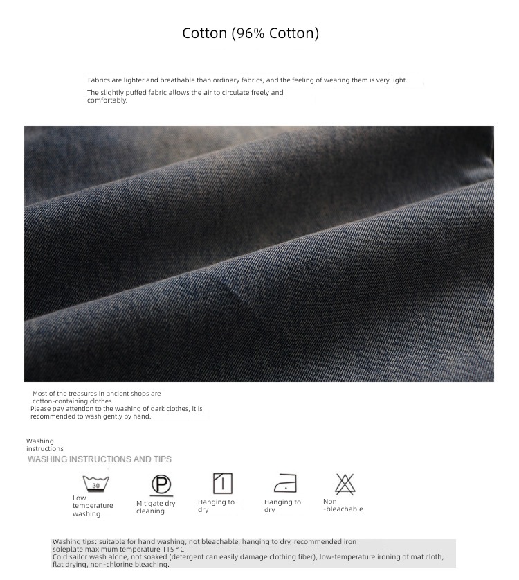 nation Embroidery Elastic waist Make old Wear out Ninth pants