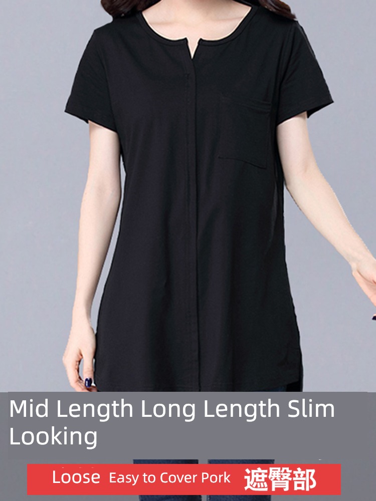 Medium and long term V-collar pure cotton easy summer wear jacket Short sleeve