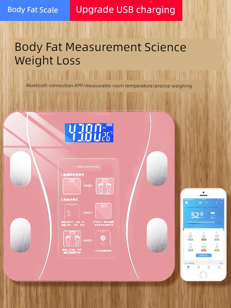  體脂秤減肥專用智能精準體重人體電子秤減肥秤家用充電體質稱減脂 【简约白】电池款/蓝牙链接 /秒杀款Product Thumbnail