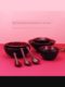Wuhe Melamine Bowl Shaxian Small Imitation Porcelain Bowl Easy to Clean and Not Hot Japanese Bowl Large Medium Red and Black Two-Color Bowl Resin