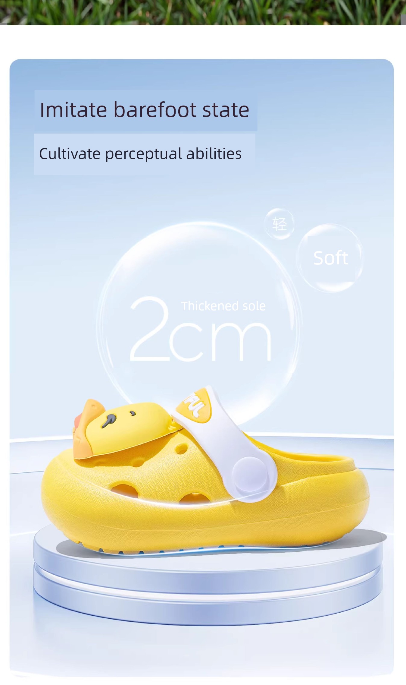 Jq Jingqi Children's Slippers for Boys, Summer Outdoor Non-Slip Indoor Closed-Toe Soft-Soled Bath Shoes for Little Girls, Breathable Clogs — 2