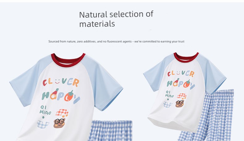 "Strong Recommend" Kids Modal Pajamas Suit Boys' Home Wear Parent-Child Pajamas Baby Gingham Western Style — 8