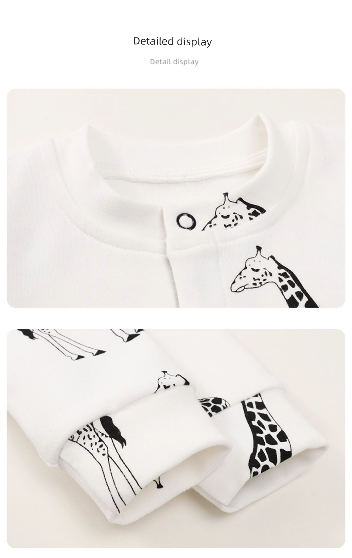Tinypeople Infant Footed Romper Spring and Autumn Cute Fashionable Deer Print Baby Open-Crotch Outdoor Clothing — 11