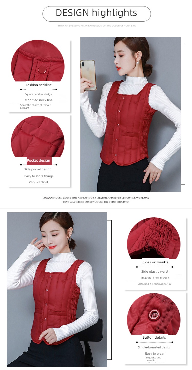 have cash less than that is registered in the accounts Korean version Warm clothing Middle aged and elderly Down cotton Vest