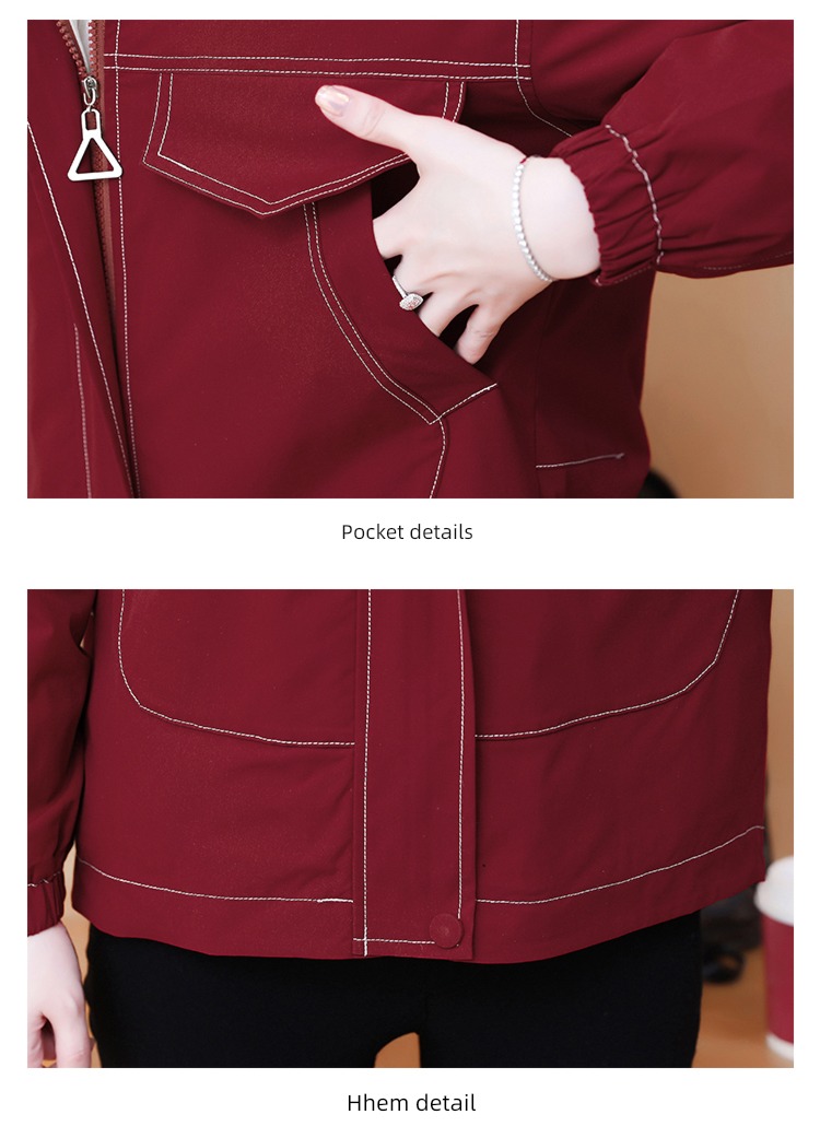 loose coat female Retro Hong Kong flavor cotton work clothes Jacket lamb