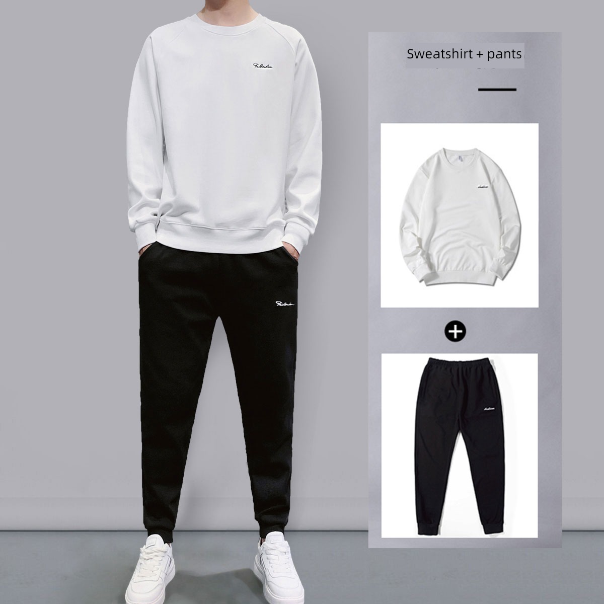 handsome spring and autumn leisure time motion men's wear collocation Sweater