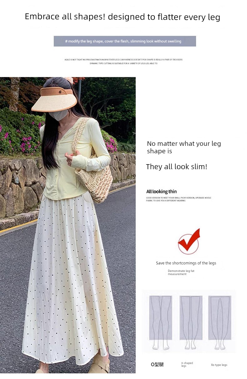 Maternity Pants for Summer, Thin Style for Outerwear, 2026 New Model, Polka Dot Skirt-Pants for Pregnant Women, No Belly Support, Drawstring Wide-Leg — 11