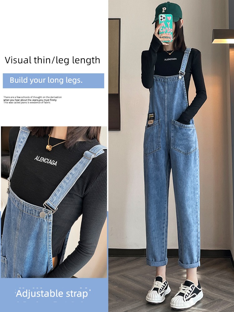 Age reduction easy High waist Conjoined Nine points cowboy rompers