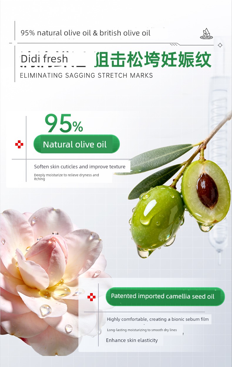 Swiss Pregnancy Oil for Expectant Mothers, Olive Oil for Moisturizing, Relieving Itching, and Preventing Stretch Marks during Pregnancy, Firming Belly — 4