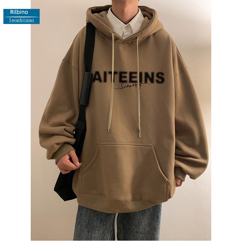 letter printing Autumn and winter ins leisure time Hooded Sweater