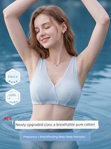 Pure Cotton Nursing Bra, Summer Thin Style, Specially Designed for Postpartum Breastfeeding, Can Be Worn during Pregnanc