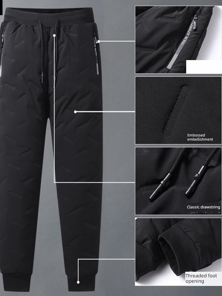 keep warm Plush thickening waterproof leisure time motion trousers