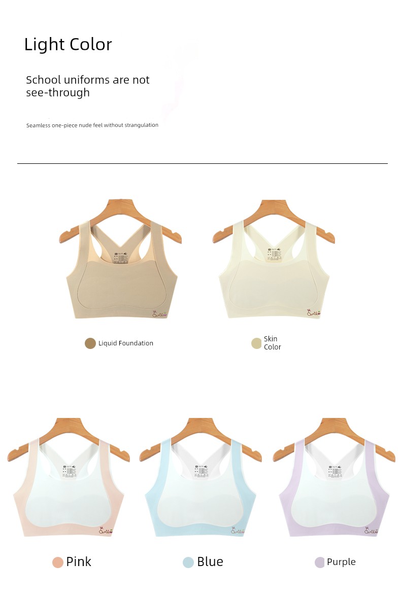 Girls' Underwear for the Developmental Stage, Elementary School Girls, Older Children, Stage One, 10-Year-Old Children's Camisole, Young Girl's Bra — 9