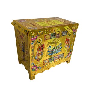 Gold-Plated Paper Money Cabinet for Offerings, Large Semi-Finished Golden Treasure Chest, Anniversary and Qingming Praye