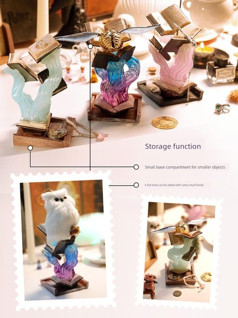 Harry Potter suspended magic book ornaments resin figure jewelry storage rack stand dice tower wizard desk