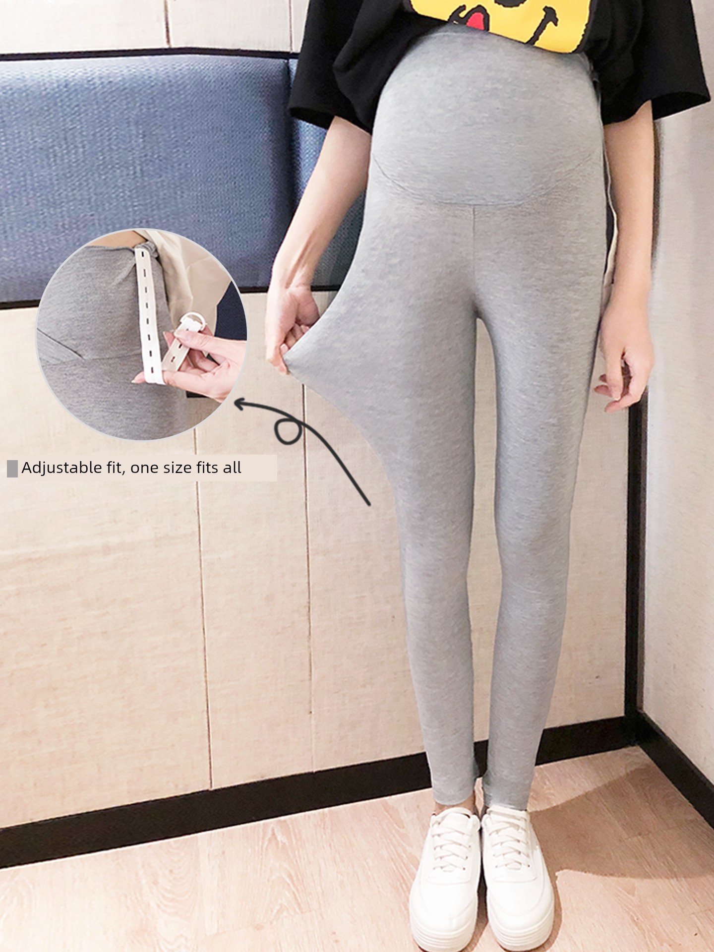 Maternity Pants for Summer, Modal Thin Style, Large Size, Non-Tightening, Belly-Supporting Long Pants, Suitable for Wearing Outside, Maternity Leggings — 2