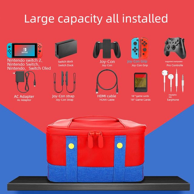 隐者适用于switch2收纳包任天堂switch2收纳盒switch2保护壳任天堂2保护套卡带游戏卡一体壳斜挎包硅胶配件