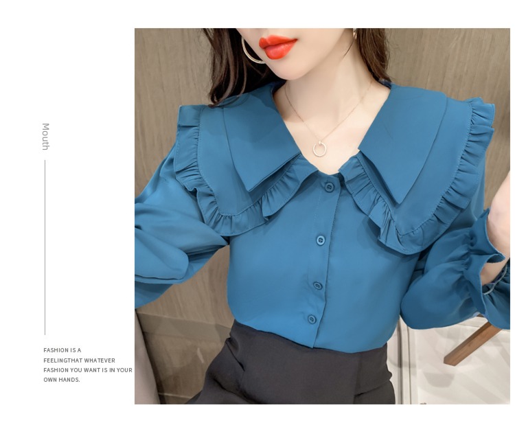 Early autumn jacket gules French summer wear Chiffon shirt